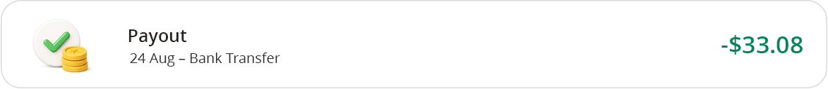 Payout listing
