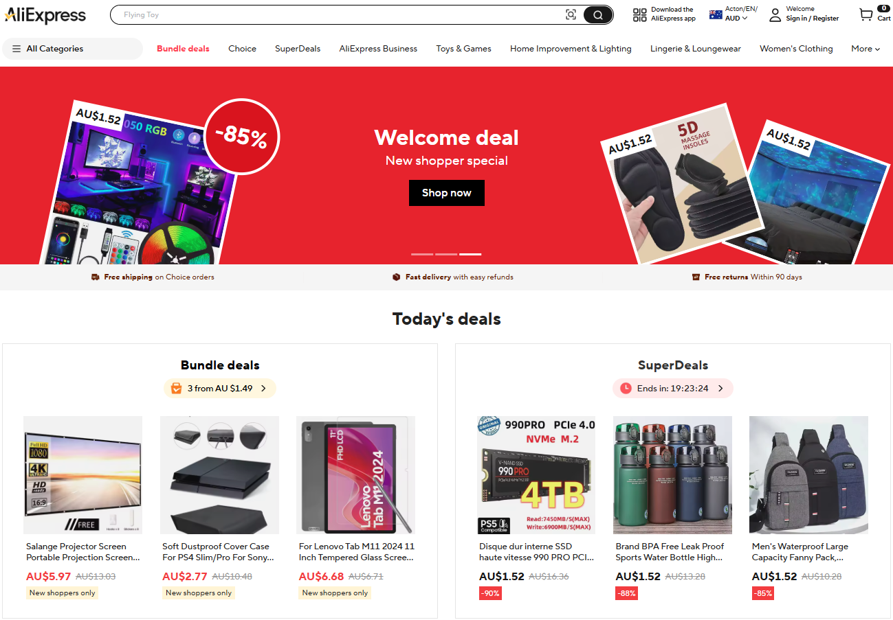 AliExpress Homepage