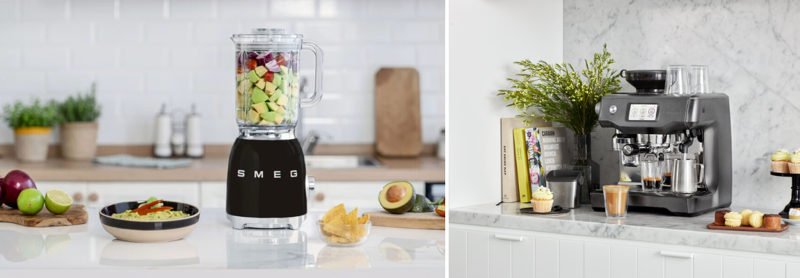 Blender and coffee machine.