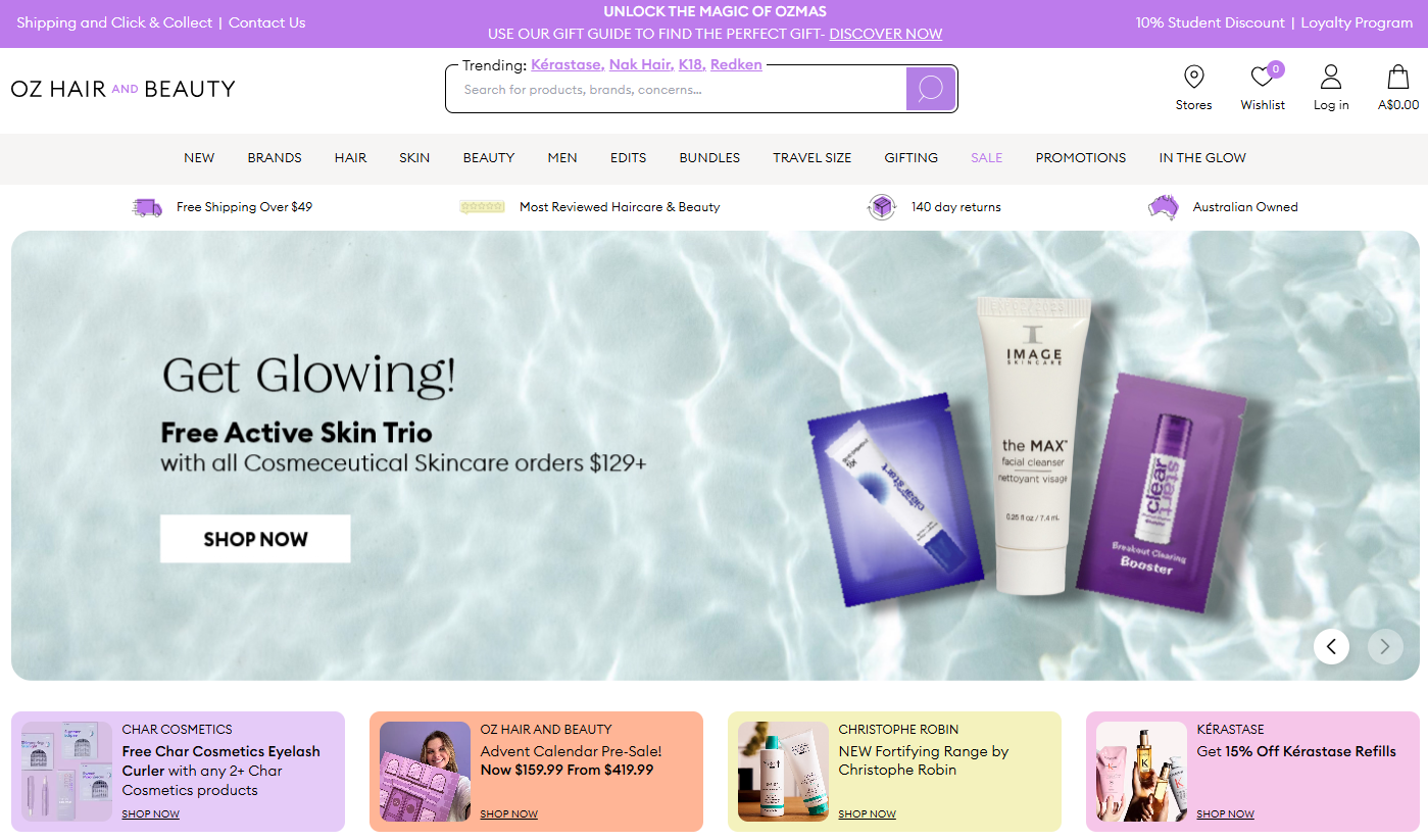 Oz Hair and Beauty Homepage