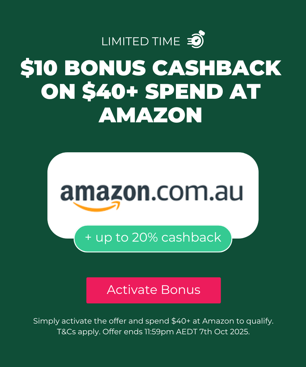 $10 Bonus on $40+ Spend at Amazon + up to 20% Cashback