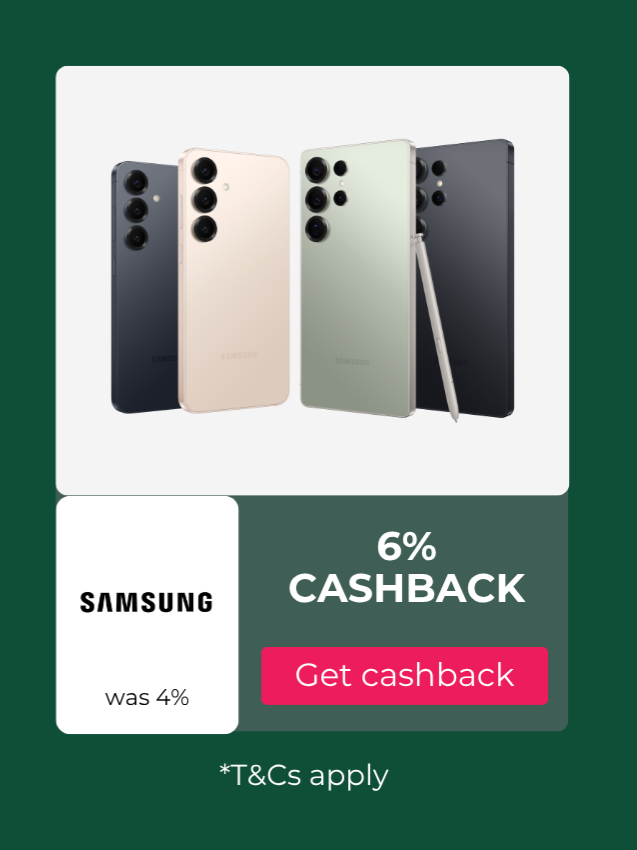 Samsung — 6% Cashback