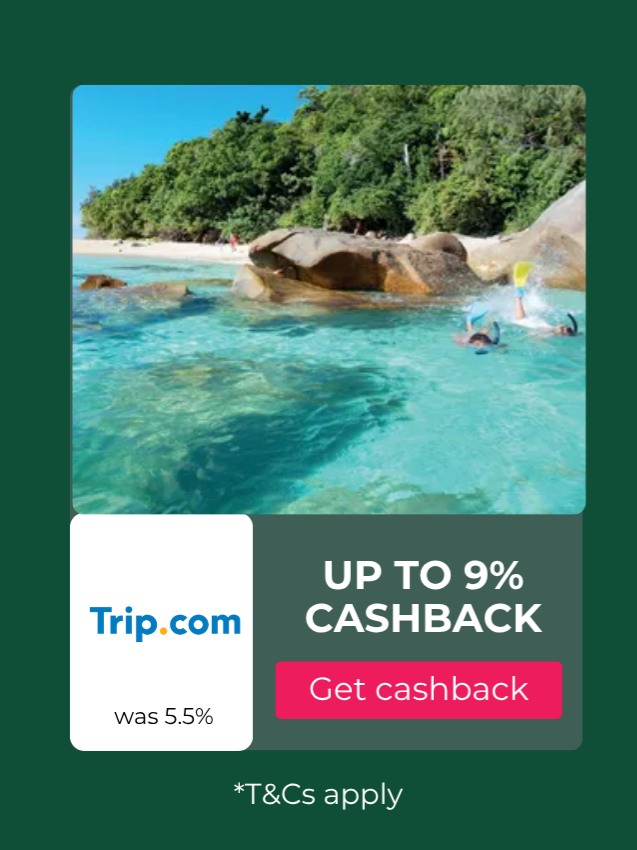 Trip.com — Up to 9% Cashback