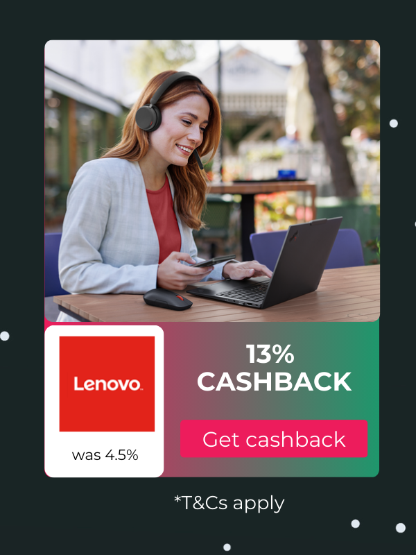 Lenovo cashback at TopCashback Australia
