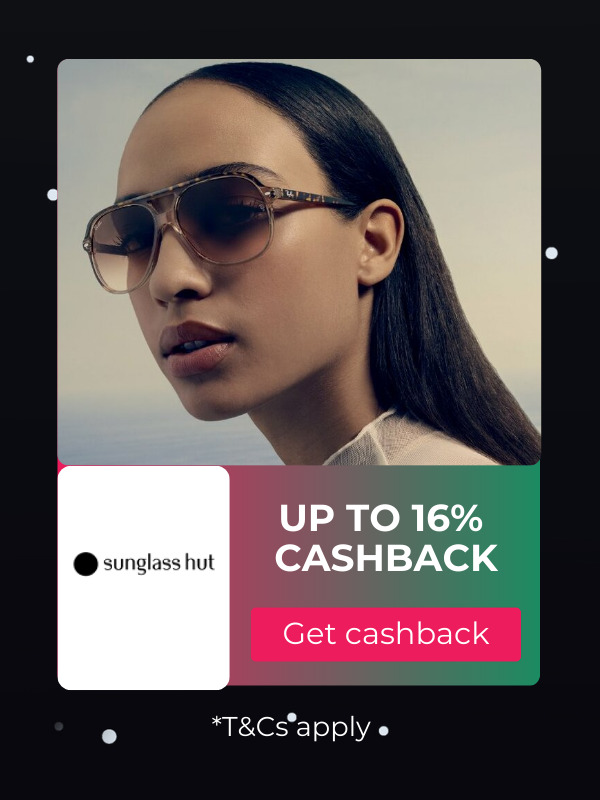 Sunglass Hut cashback at TopCashback Australia