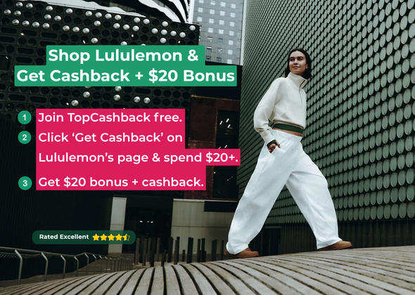 Get cashback on Lululemon (& 1,500+ more brands)