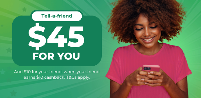 $45 for you, $10 for your friend